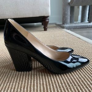 Nine West Thick Heel Patent Leather Pump Size 8